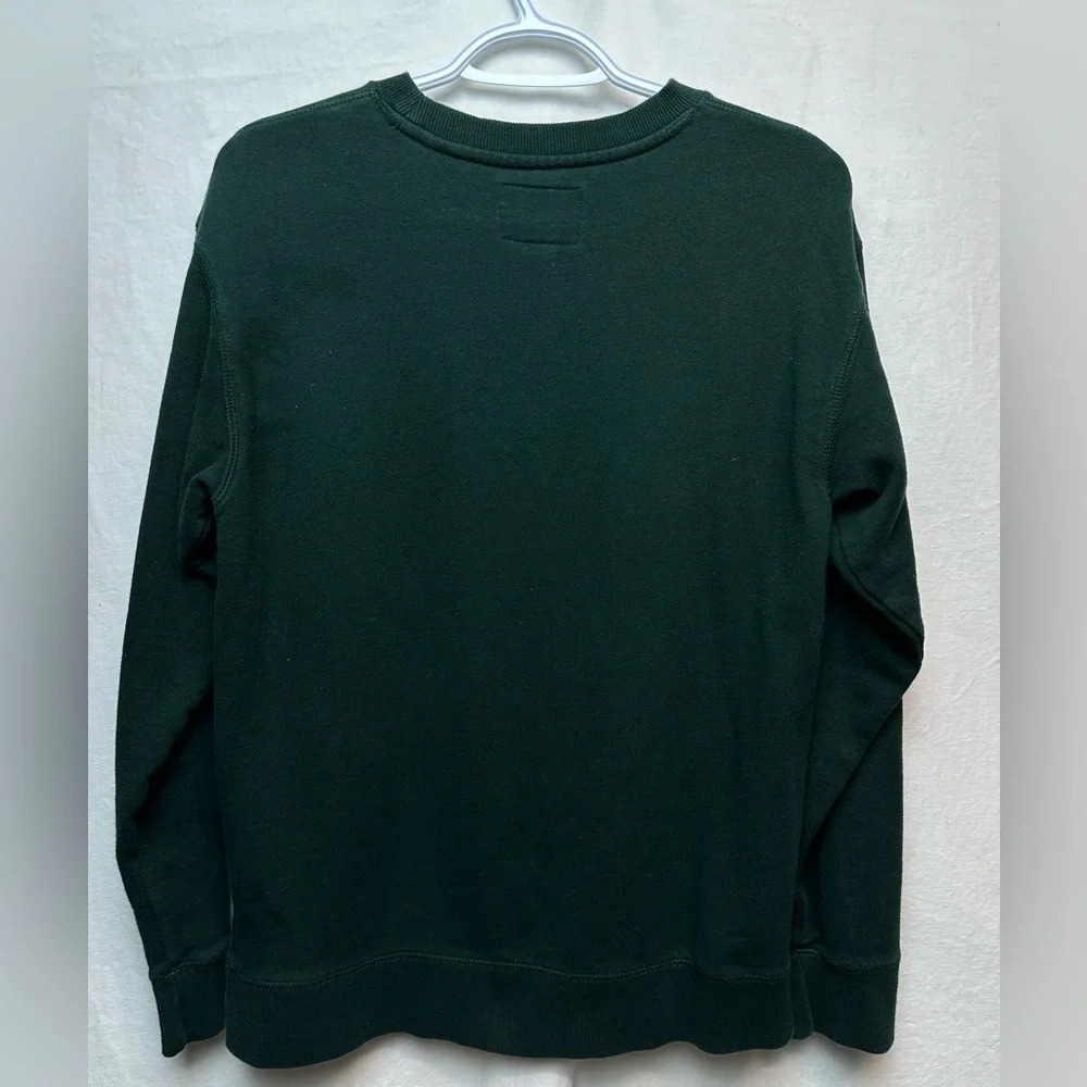 Roots Green Crewneck Sweatshirt XS Women Logo Graphic Pullover Cozy Casual - Picture 4 of 7